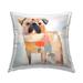 Stupell Abstract Patterned Pug Decorative Printed Throw Pillow Design by Irena Orlov