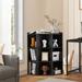 Corner Cabinet , 3-Tier Cube Storage Organizer with USB Ports and Outlets, Triangle Bookcases with 9 Cubbies