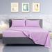 Solid 4 Piece Bed Sheet Set 110gsm Polyester Microfiber
