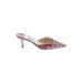 Jimmy Choo Mule/Clog: Slip-on Kitten Heel Cocktail Party Pink Shoes - Women's Size 41 - Pointed Toe