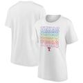 Texas Rangers Pride Grafik T-Shirt – Weiß – Damen