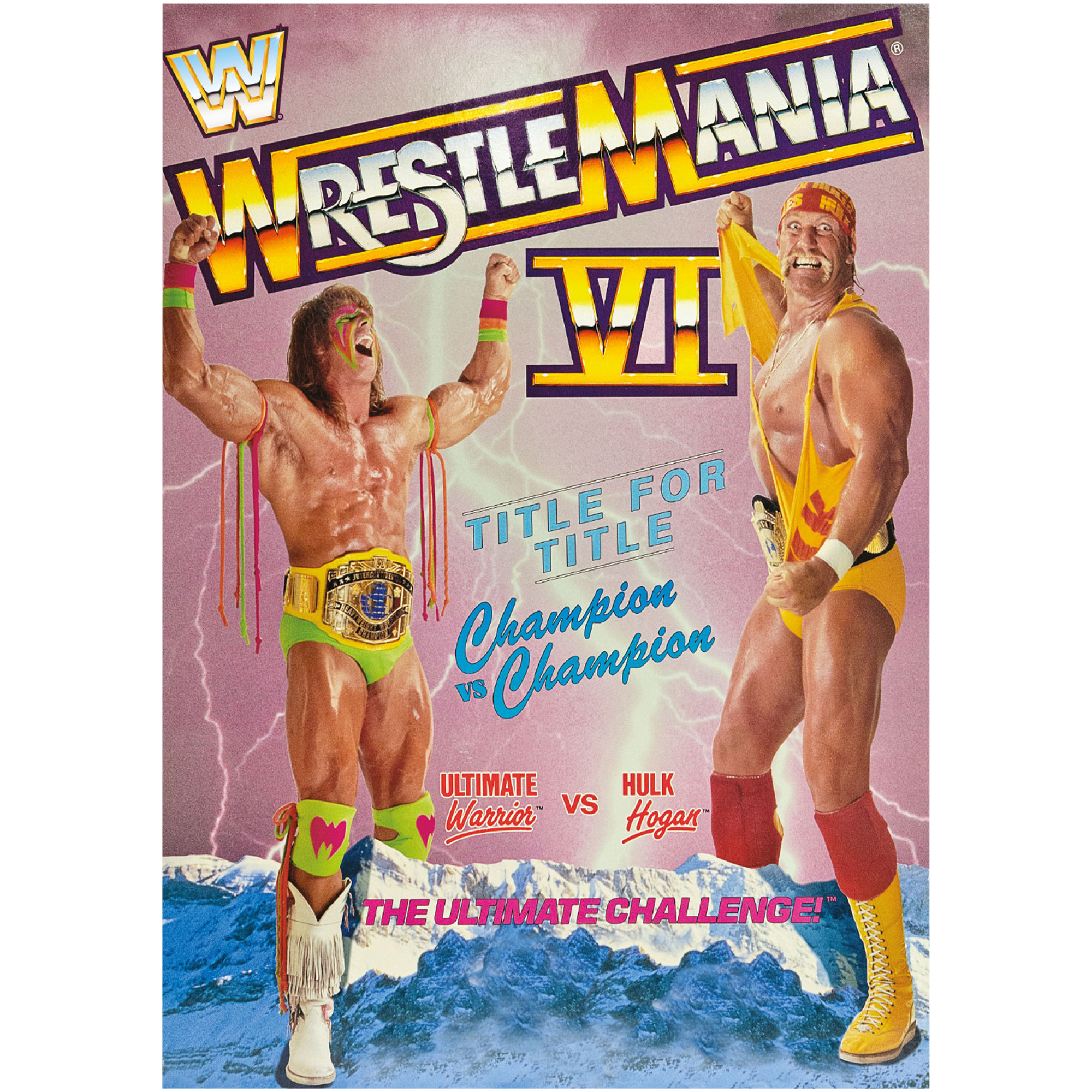 WWE WrestleMania Ultimate Warrior and Hulk Hogan Poster- Ungerahmt A3