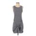 Aerie Casual Dress - Mini Crew Neck Sleeveless: Gray Dresses - Women's Size X-Small