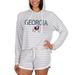 Women's Concepts Sport Cream Georgia Bulldogs Visibility Long Sleeve Hoodie T-Shirt & Shorts Set