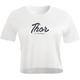 Thor Script Crop T-Shirt Femme, blanc, taille L pour Femmes