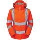 Pulsar - PR705 Ladies Hi-vis Mesh Lined Beathable Stom Coat Oange Size 16