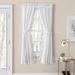 Wide Width Classic Narrow Ruffle Priscilla Tiebacks by Ellis Curtains in White (Size 80" W 63" L)