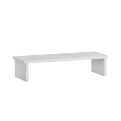 Möbelpartner Monitorständer für Schreibtisch Fox | Small | HxBxT 13x55x20cm | für 1 Bildschirm | Weiß von PROREGAL Image