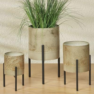 Sydney Planters Multi Metallic Set of Three, Set of Three, Multi Metallic