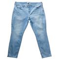 Levi's Jeans | Levis Denison Womens Jeans Sz 18 Light Wash Skinny X27"Insm Cotton Denim Stretch | Color: Blue | Size: 18