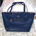 Coach Bags | Coach Leather Gallery Tote In Midnight Blue | Color: Blue/Gold | Size: Os