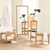 Miro Teak Bath Furniture Collection - Etagere - Frontgate - Bathroom Shelves