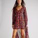Free People Dresses | Free People Jerra Floral Print Plaid Check Mini Dress Sleeveless Beach S | Color: Black/Red | Size: S