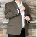 Michael Kors Suits & Blazers | Michael Michael Kors Silk Wool Blend Notch Two Button Blazer Jacket Size 40r | Color: Brown/Tan | Size: 40r