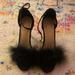 Zara Shoes | Black Faux Fur Heels | Color: Black | Size: 8