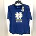 Under Armour Tops | Nwt! Under Armour Women’s Notre Dame Cheerleading Tee; Size Large | Color: Blue | Size: L