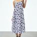 Zara Dresses | Floral Printed Cotton Dress Zara Limited Edition | Color: White | Size: Xs