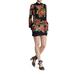 Free People Dresses | Free People Long Sleeve Tie-Back Floral Dress | Color: Black/Red | Size: Xs