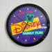 Disney Wall Decor | Disney Family Fun 90s Vintage Promotion Wall Clock Rare | Color: Purple/Yellow | Size: Os