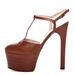 Gucci Shoes | Gucci Angel Stiletto Heel Platform | Color: Brown | Size: 8