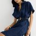 J. Crew Dresses | Nwt -J. Crew Petite Relaxed-Fit Short-Sleeve Baird Mcnutt Irish Linen Shirtdress | Color: Blue | Size: Sp