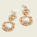 J. Crew Jewelry | J.Crew Freshwater Pearl Sparkle Statement Earrings Blue Multi Gold Plated | Color: Gold/White | Size: Os