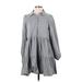 Zara Casual Dress - Shirtdress: Gray Dresses - Women's Size Small