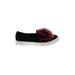 Stevies Sneakers: Slip-on Platform Glamorous Burgundy Solid Shoes - Women's Size 5 - Almond Toe