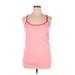 Marika Tek Active Tank Top: Pink Print Activewear - Women's Size X-Large