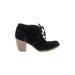 Clarks Ankle Boots: Black Print Shoes - Women's Size 7 1/2 - Round Toe
