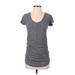 Beyond Yoga Active T-Shirt: Gray Activewear - Women's Size X-Small