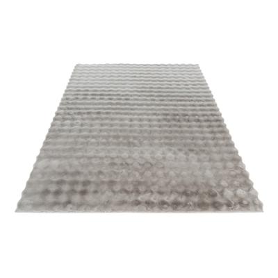 Teppich OBSESSION "My Aspen 485", silber (silberfarben), B:200cm H:28mm L:290cm, Polyester, Teppiche, Uni Farben, besonders weich, Hoch-Tief Effekt, handgetuftet Image