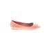 BC Footwear Flats: Orange Print Shoes - Women's Size 10 - Round Toe