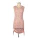 Jessica Simpson Casual Dress: Tan Dresses - Women's Size Large