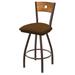 Holland Bar Stool Voltaire Swivel Stool Upholstered/Metal in Brown | 36 | Wayfair X83036BZMedMplB001