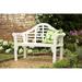 Evergreen Enterprises, Inc Lutyens Wood Garden Outdoor Bench - Natural Wood/Natural Hardwoods in Gray | 36.5 H x 48 W x 21.25 D in | Wayfair