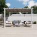 Paragon-Outdoor Florence 11 ft. x 11 ft. Aluminum Pergola in White Finish w/ Adjustable Canopy Aluminum/Metal in Brown/Gray/White | Wayfair PR11WTC