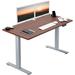 VIVO Electric x Square Corner Corner Desk, Light Wood Table Top Wood/Metal in Gray | 29.2 H x 54.3 W x 23.6 D in | Wayfair DESK-KIT-1G55S-D