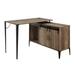 Gracie Oaks Rall Writing Desk w/ Storage Wood/Metal in Brown | 31.5 H x 48.5 W x 48.5 D in | Wayfair 35AEEE113E034EABA887D3EA6C0F3CAB