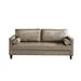 17 Stories Tash 74.8" Square Arm Sofa Faux Leather in Brown | 35 H x 74.8 W x 31 D in | Wayfair 83A0ED7293454D01BCD91CE436F35BA5