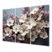 Red Barrel Studio® Dogwood Field Pointillism Collage III - Floral Metal Wall Art Set Metal in Pink/White | 28 H x 36 W x 1 D in | Wayfair