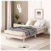 Ebern Designs Reisel Floating Platform Bed Frame Wood in White | 10.5 H x 40.9 W x 77.6 D in | Wayfair 6C2362FD78514C6BAB0707C83A2FA5BE