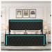 Ivy Bronx Khadijeh Platform Storage Bed Wood & /Upholstered/Velvet/Metal & /Metal in Black | 52.5 H x 75 W x 85.8 D in | Wayfair