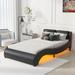Ivy Bronx Kesaun Bed Upholstered/Faux leather in Black | 29 H x 56 W x 86 D in | Wayfair 6D0F37C3A4AC4FBEA9E6A857233FBC97