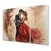 Red Barrel Studio® Wedding Couple Eternal Love - Romantic Metal Wall Decor Set Metal in Black/Brown/Red | 28 H x 36 W x 1 D in | Wayfair