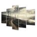 Latitude Run® Wind Turbines Elemental Forces II - Wind Turbines Metal Wall Art Prints Set Metal in Gray | 32 H x 60 W x 1 D in | Wayfair