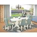 Red Barrel Studio® Sirrah Oval 76" L x 40" W Dining Set Wood/Upholstered in White | 30 H in | Wayfair 8CAF92913A78485A9B692CC3DA8A2889