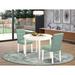 Red Barrel Studio® Sisira Round 42" Dining Set Wood/Upholstered in Brown/Green/White | 30 H x 42 W x 42 D in | Wayfair