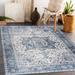 Blue 114 x 90 x 0.25 in Living Room Area Rug - Blue 114 x 90 x 0.25 in Area Rug - Bungalow Rose Sayeh Machine Washable Area Rug Living Room Bedroom Bathroom Kitchen Non Slip Stain Resistant | Wayfair