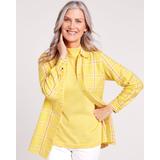 Blair Women's Super-Soft Flannel Shirt - Yellow - PM - Petite